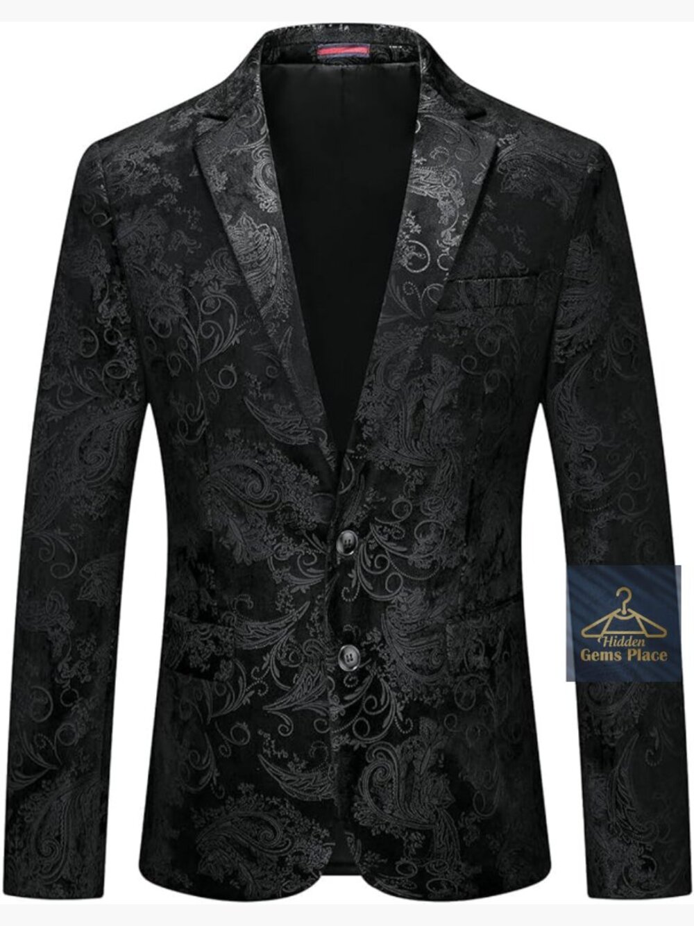Mens Floral Suit Jacket Slim Fit Two Button Blazer Sport Coat Tuxedo